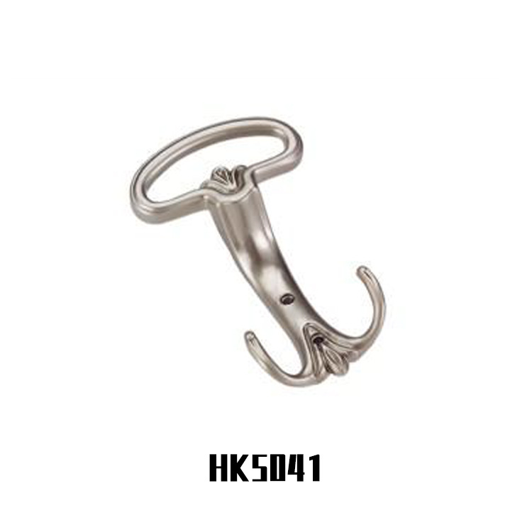Modern Simple Coat Hook Zinc Alloy Black White Silver Single Hook 