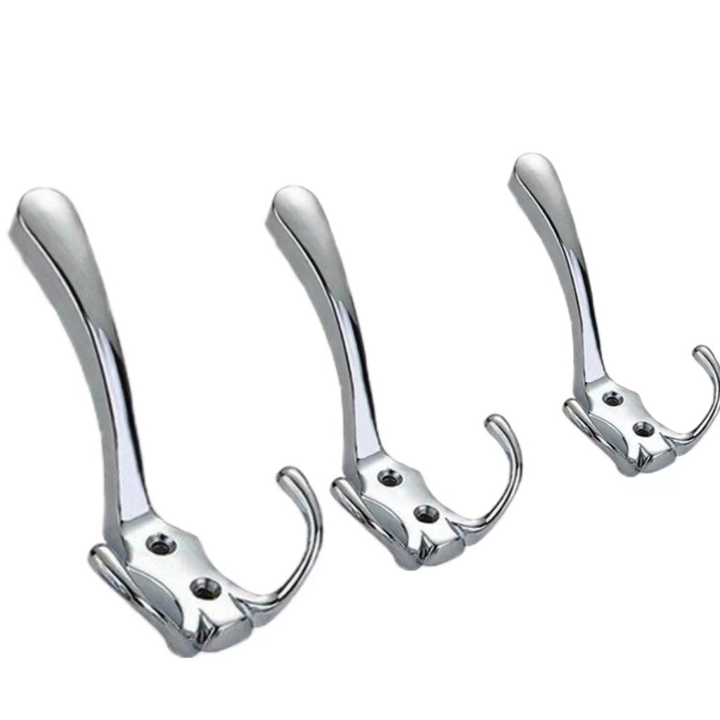 Simple Nordic Coat Hook Hat Hook American Chrome-plated Double Hook Wall Porch Coat Hook