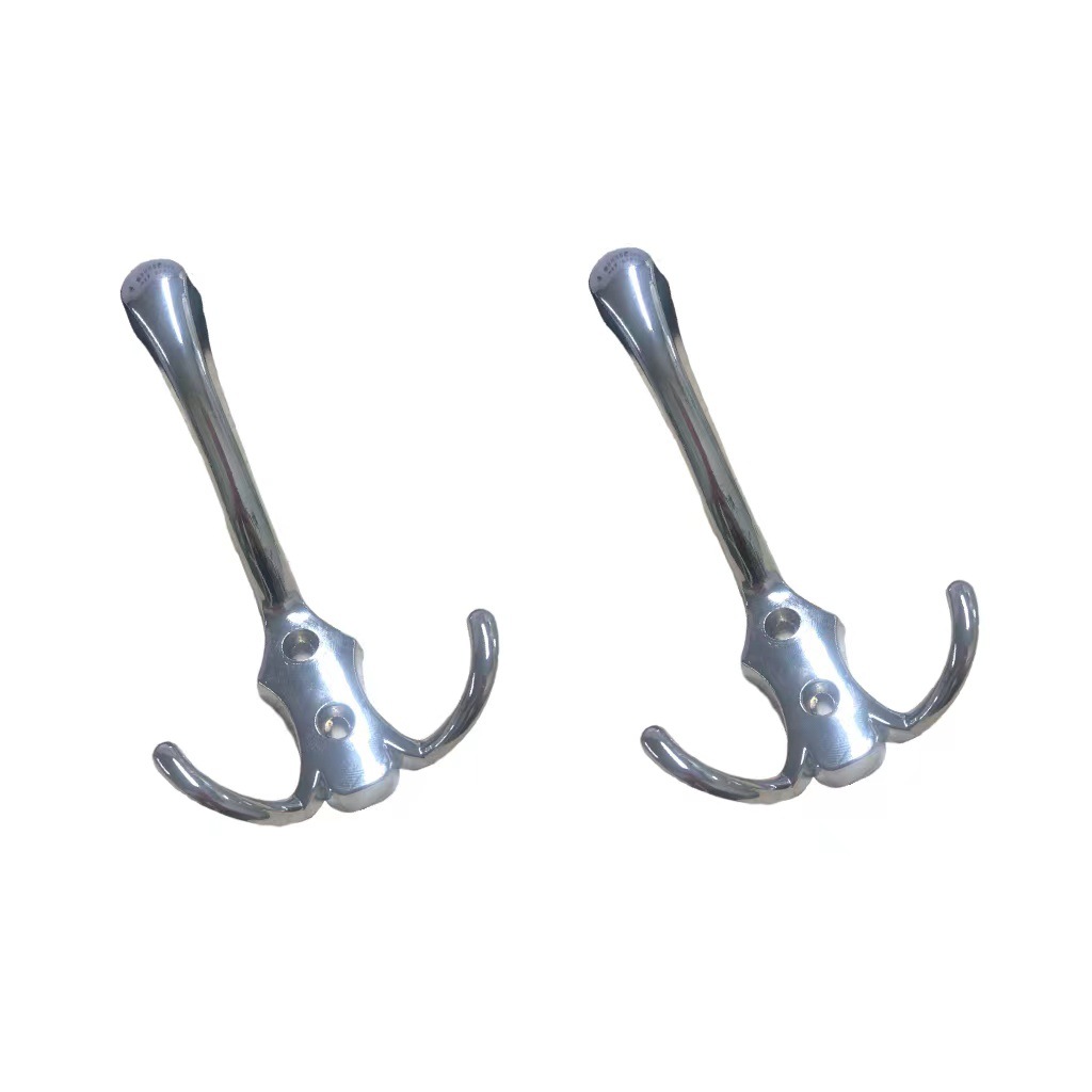 Simple Nordic Coat Hook Hat Hook American Chrome-plated Double Hook Wall Porch Coat Hook